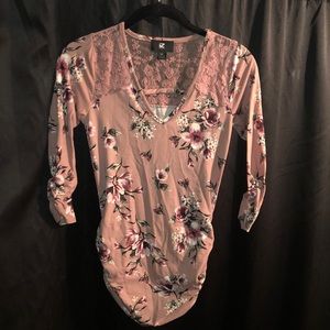 IZ Byer Floral Blouse